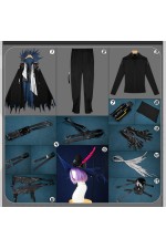 2XXT Cosplay Arknights Ulpianus Black Outfit Cosplay Costume